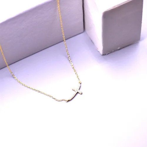 18K Cross Necklace: Aman Gold