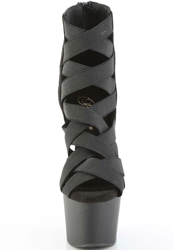 ADORE-700-24 [Black Elastic] | HEELS [PREORDER]