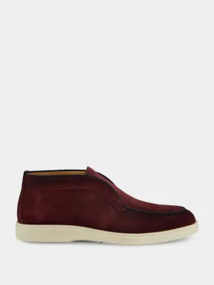 Almond-Toe Suede Boots