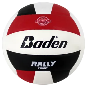 Baden Official RallyTM Soft Touch Volleyballl - Red/White/Black