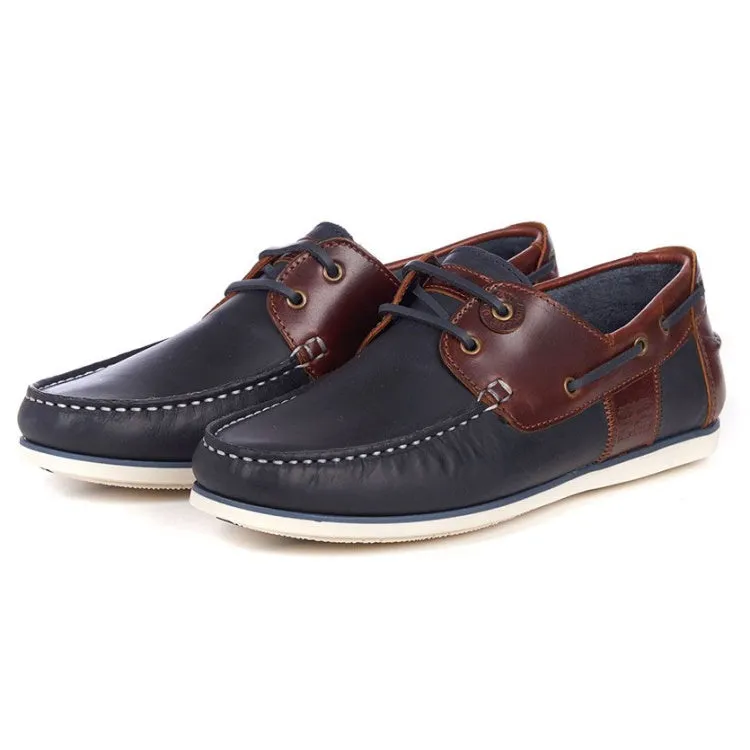 Barbour Capstan Boat Shoes - Navy/Brown