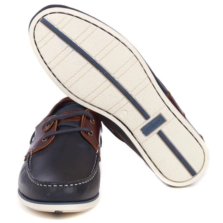 Barbour Capstan Boat Shoes - Navy/Brown