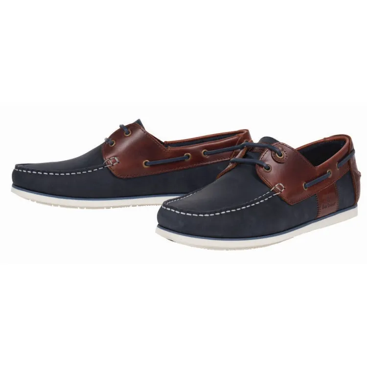 Barbour Capstan Boat Shoes - Navy/Brown