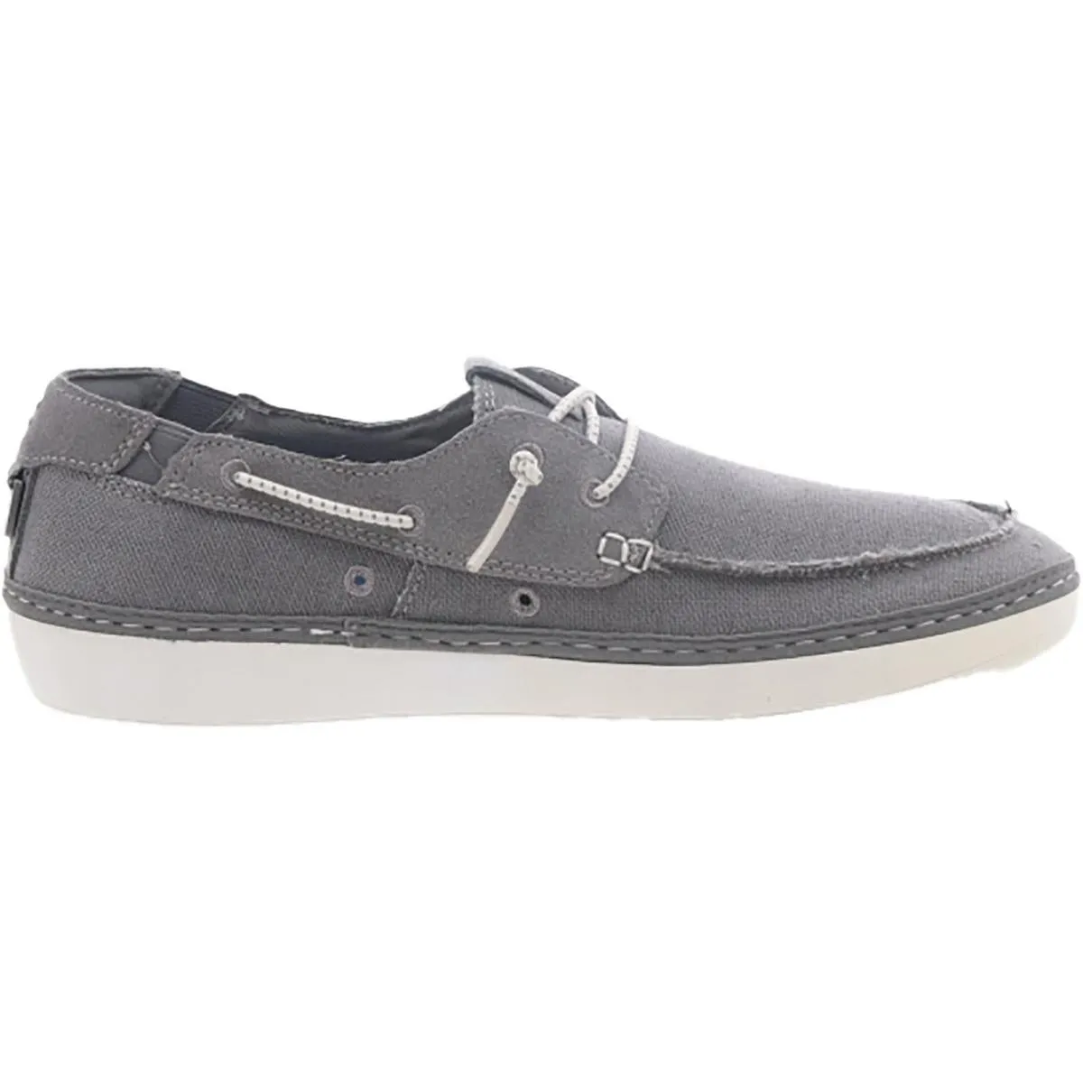 Clarks Mens Higley Tie Canvas Slip On Boat Shoes