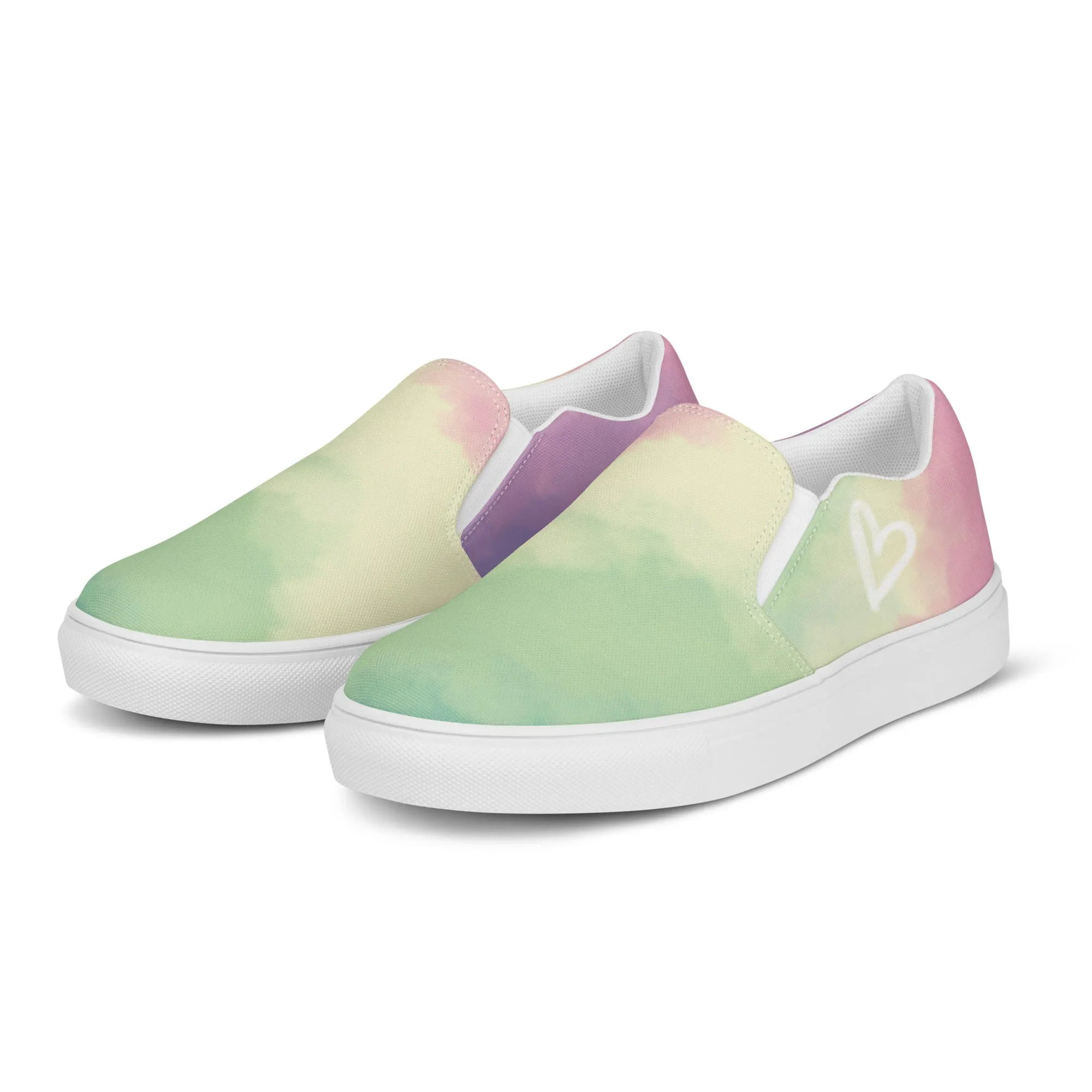 Cloudy Genderfae Slip-on Canvas Shoes (Fem Sizing)