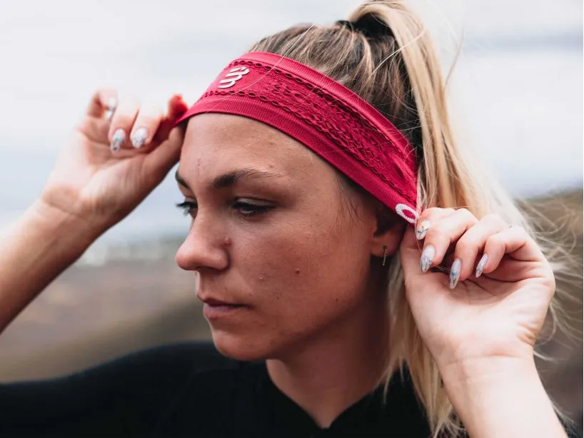 Compressport Unisex's Headband On/Off - Persian Red