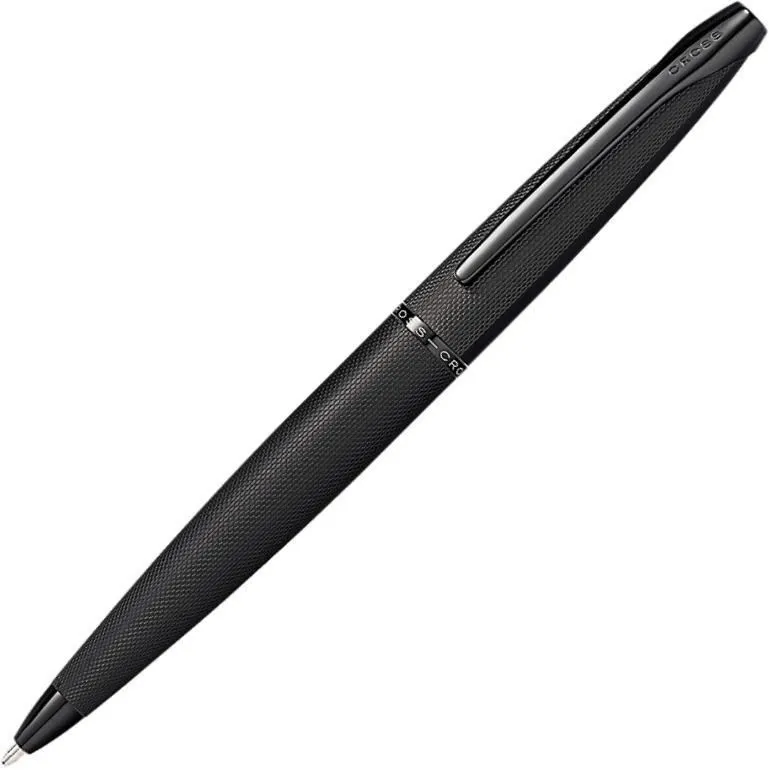 Cross ATX Brushed Black PVD Diamond Pattern Ballpoint Pen