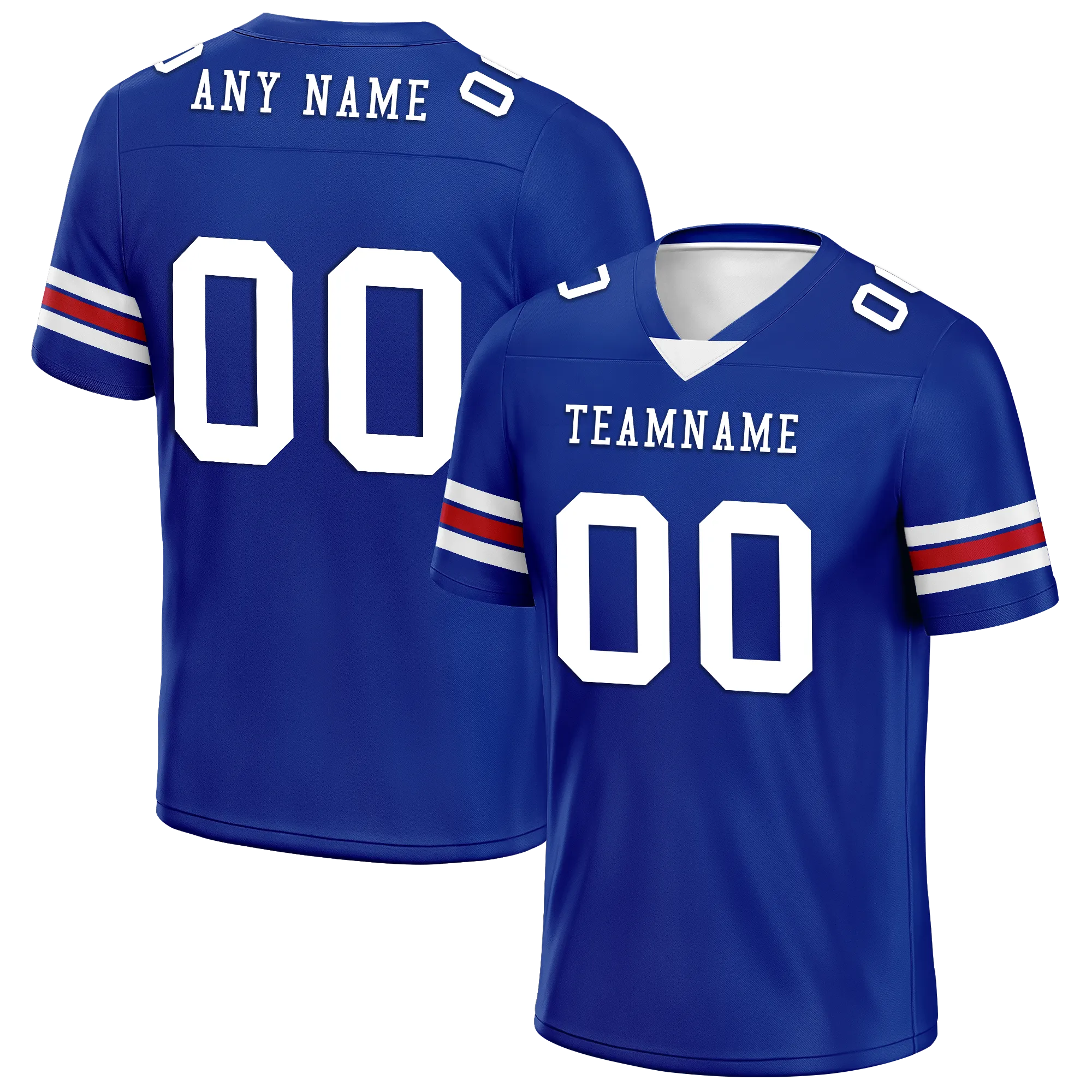 Custom Blue Classic Style Personalized Authentic Football Jersey FBJ02-bd0a70aa