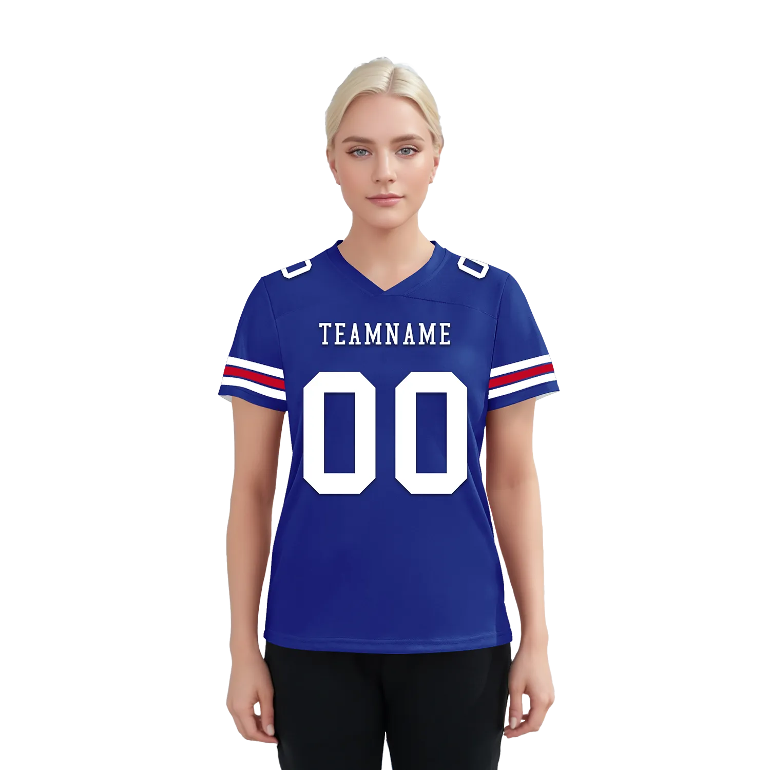 Custom Blue Classic Style Personalized Authentic Football Jersey FBJ02-bd0a70aa