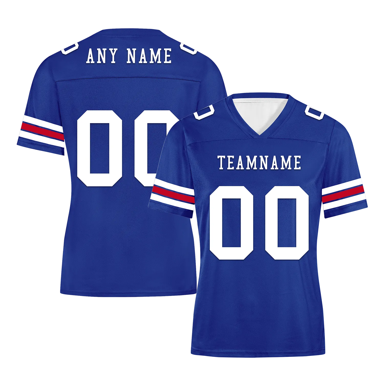Custom Blue Classic Style Personalized Authentic Football Jersey FBJ02-bd0a70aa