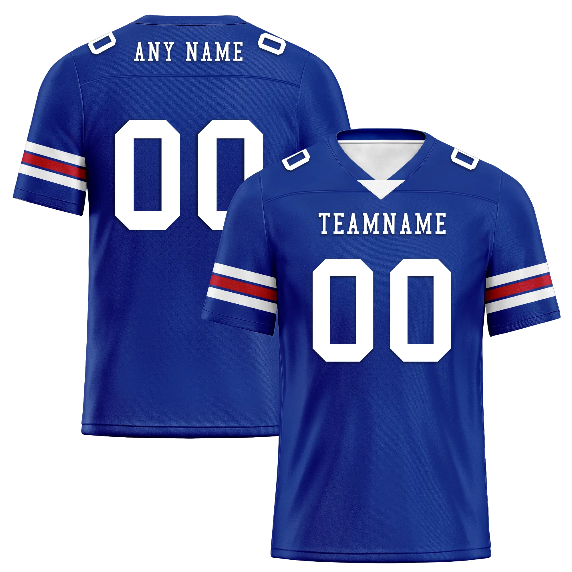 Custom Blue Classic Style Personalized Authentic Football Jersey FBJ02-bd0a70aa