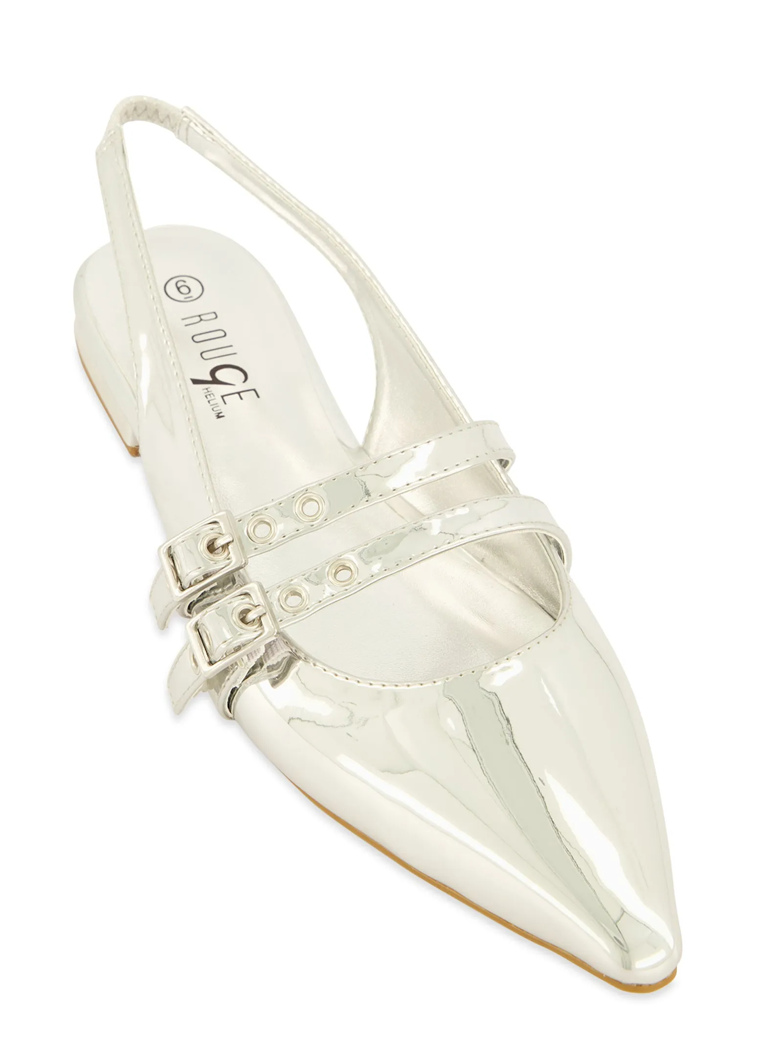 Double Buckle Slingback Flats