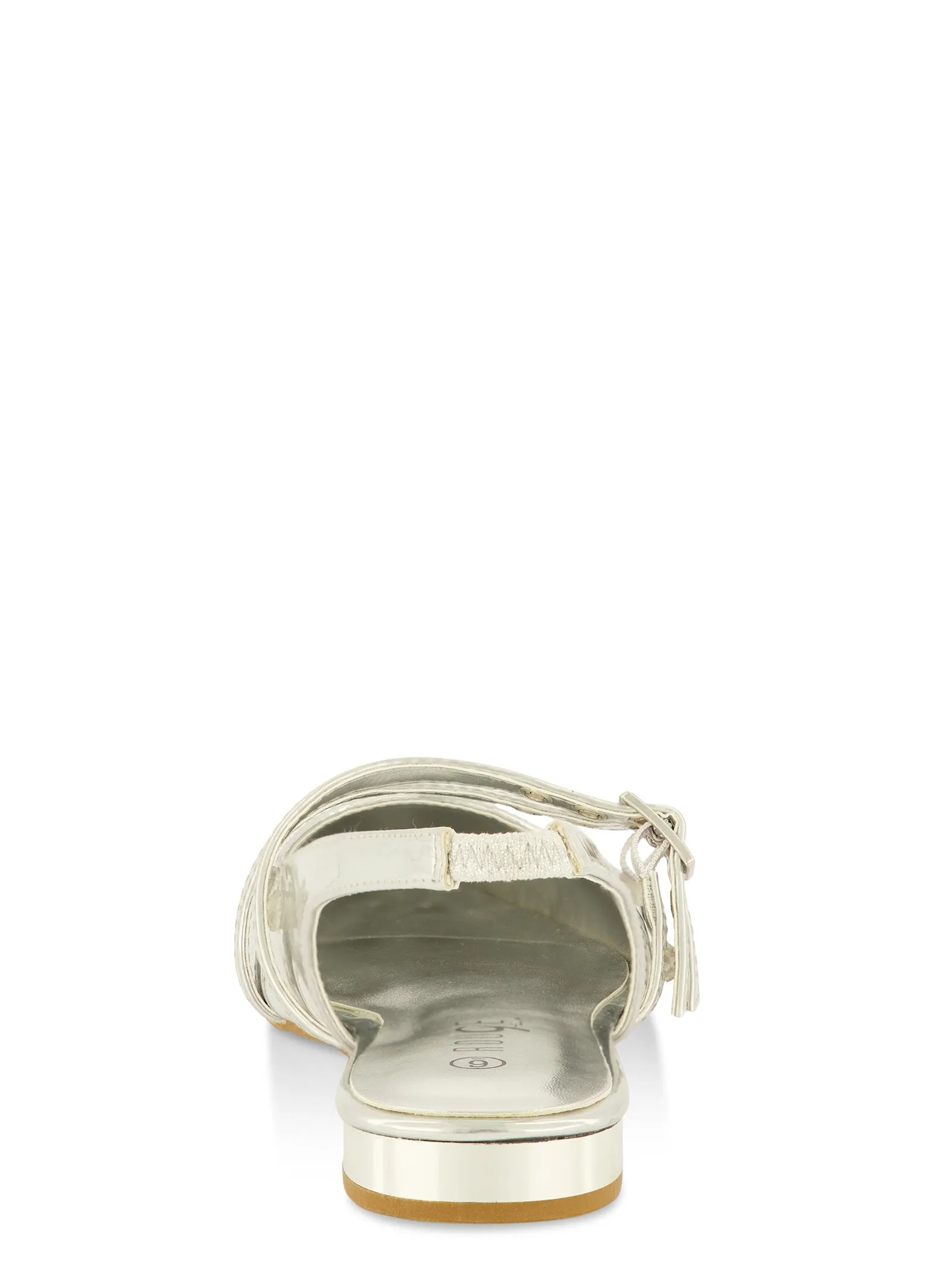 Double Buckle Slingback Flats