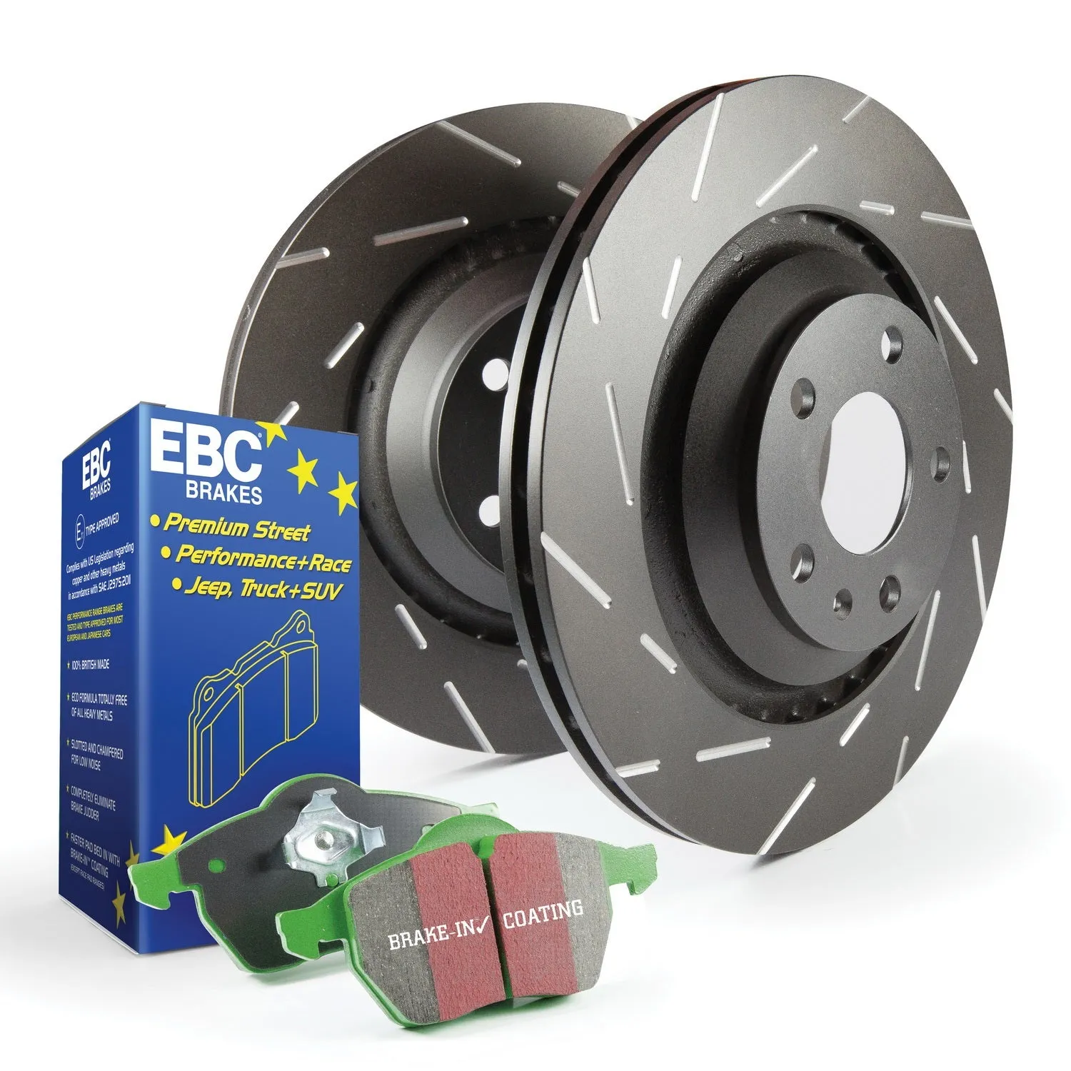 EBC Brakes S2KF1569 S2 Kits Greenstuff 2000 and USR Rotors