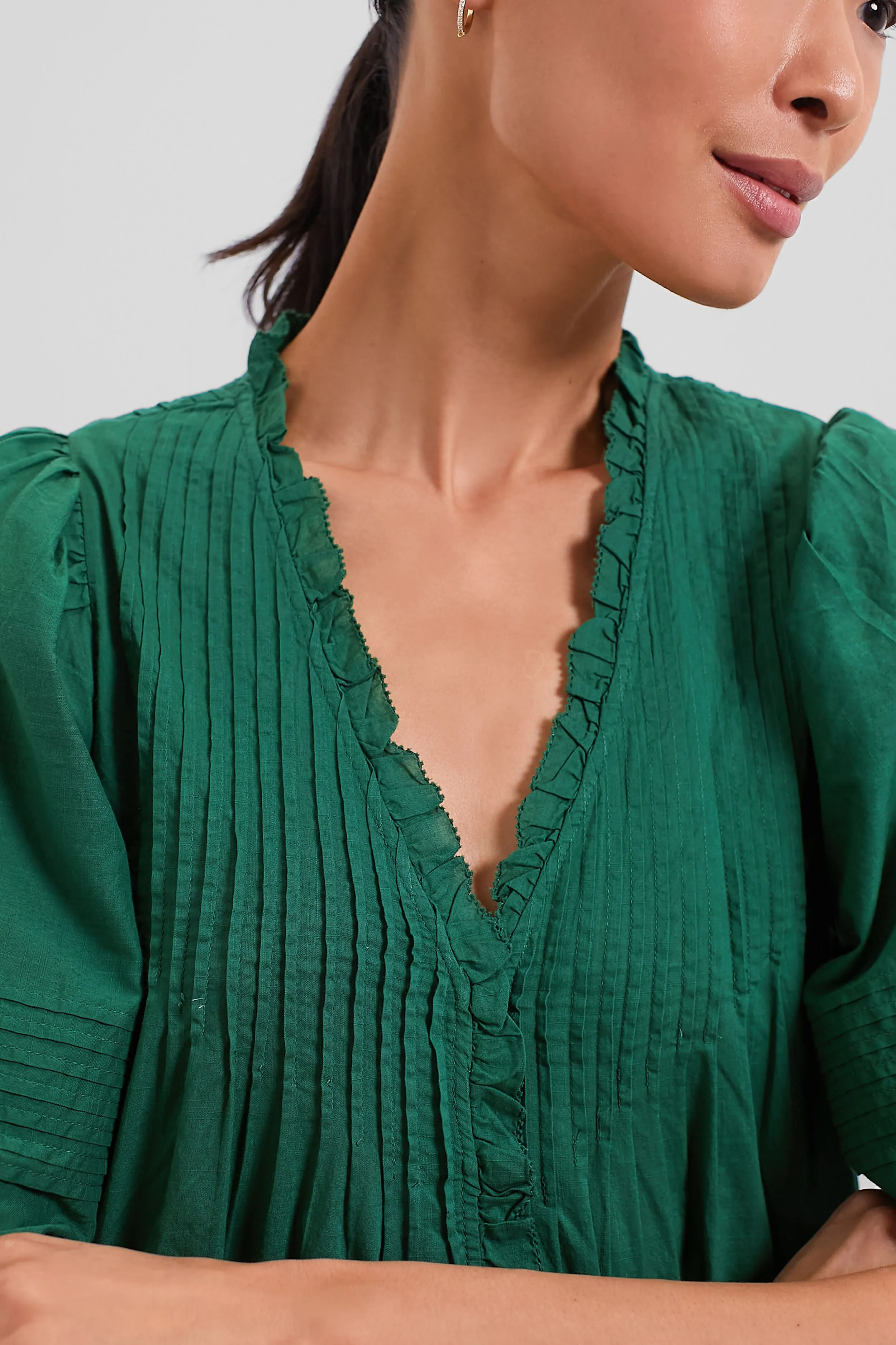 Emerald Renata Solid Shortsleeve Dress