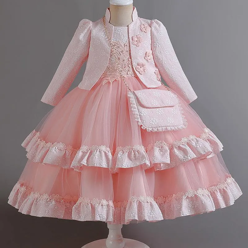 Exquisite Embroidered Three-Piece Dress Set