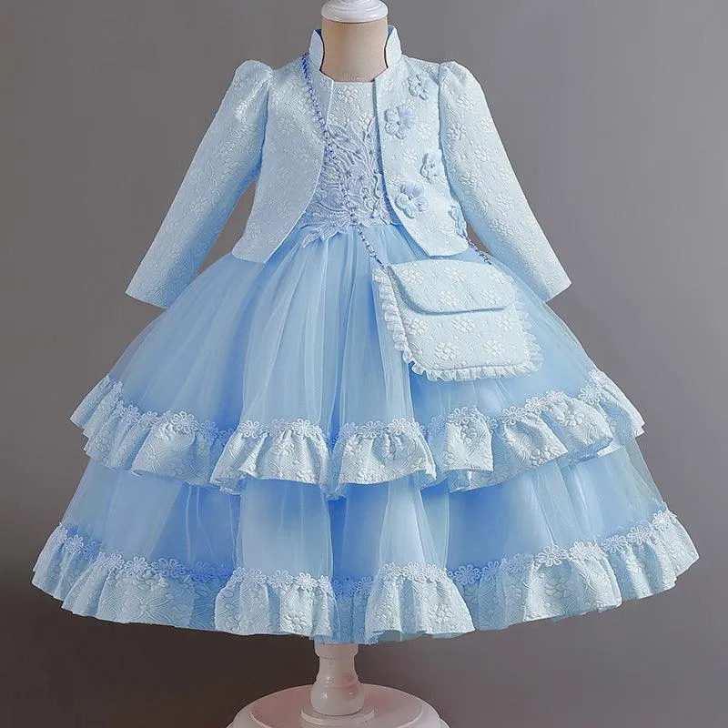 Exquisite Embroidered Three-Piece Dress Set