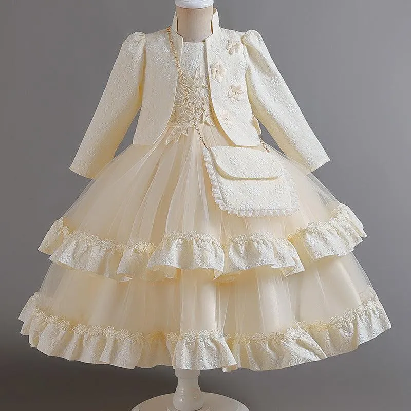Exquisite Embroidered Three-Piece Dress Set