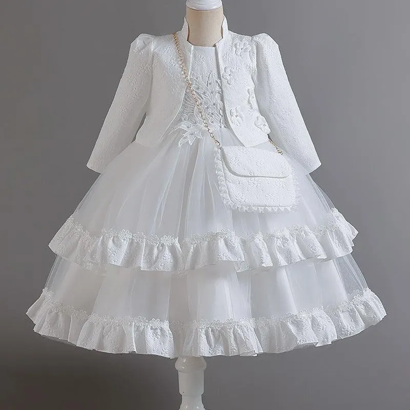 Exquisite Embroidered Three-Piece Dress Set