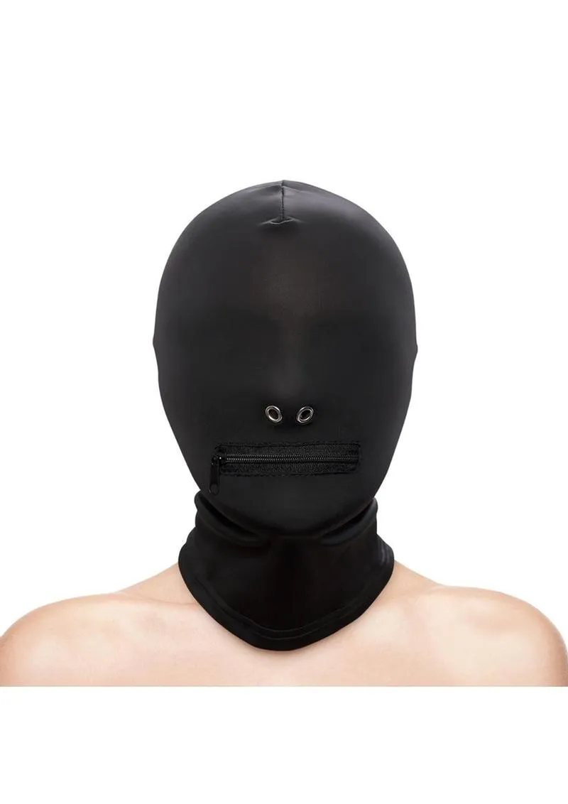 Fetish and Fashion Zippered Mouth Hood