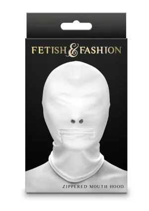 Fetish and Fashion Zippered Mouth Hood