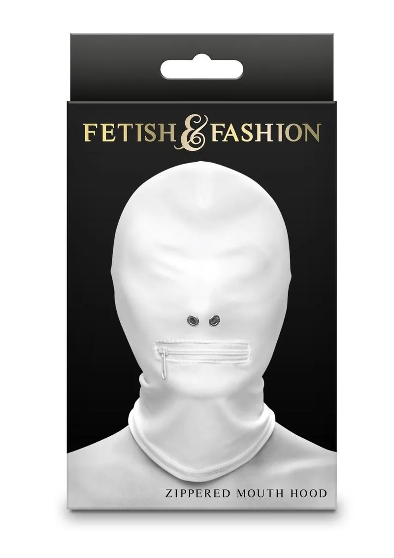 Fetish and Fashion Zippered Mouth Hood