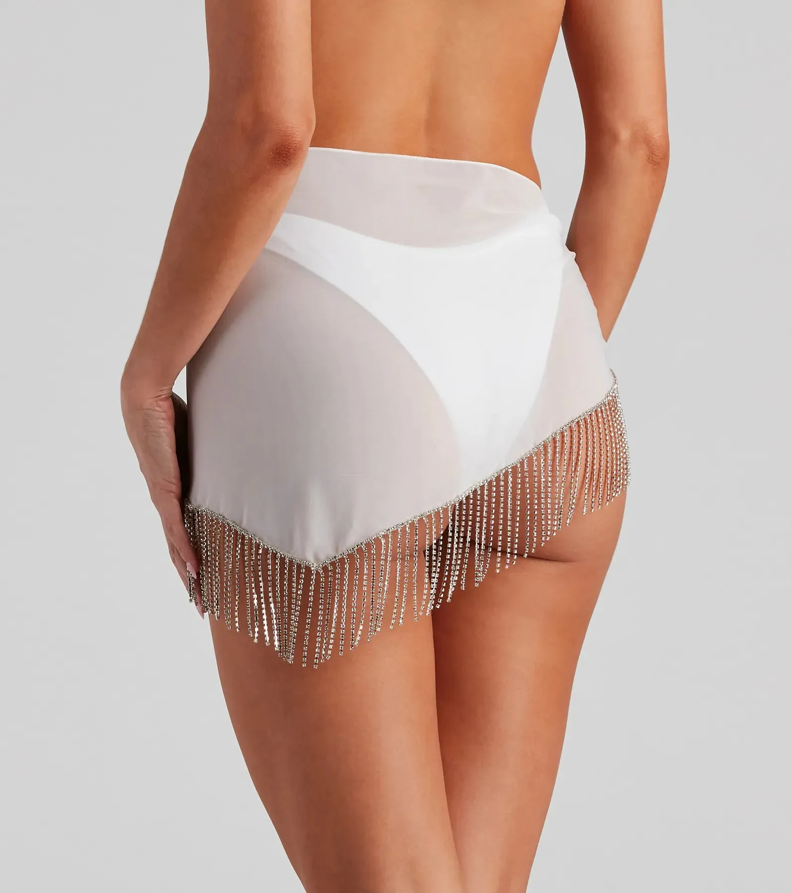 Flaunt It Rhine Fringe Swim Wrap