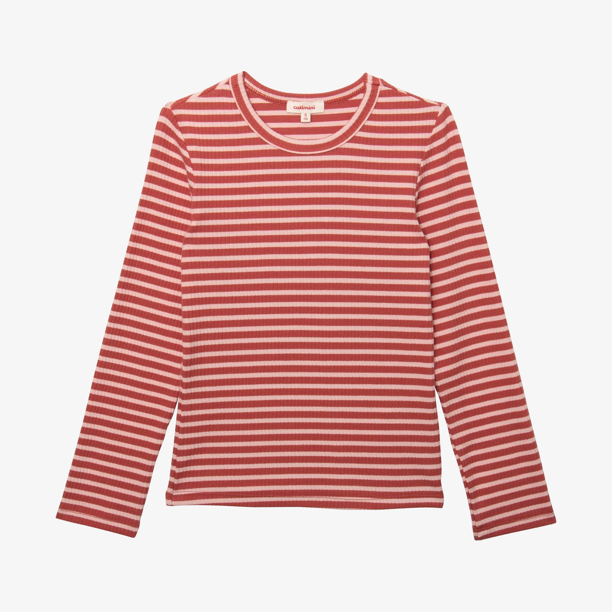 Girls' terracotta T-shirt