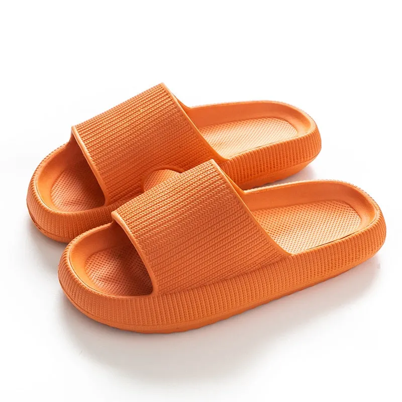 Hnzxzm Women Thick Platform Slippers Indoor Bathroom Slipper Soft Eva Anti-Slip Couples Home Floor Slides Ladies Summer Shoes