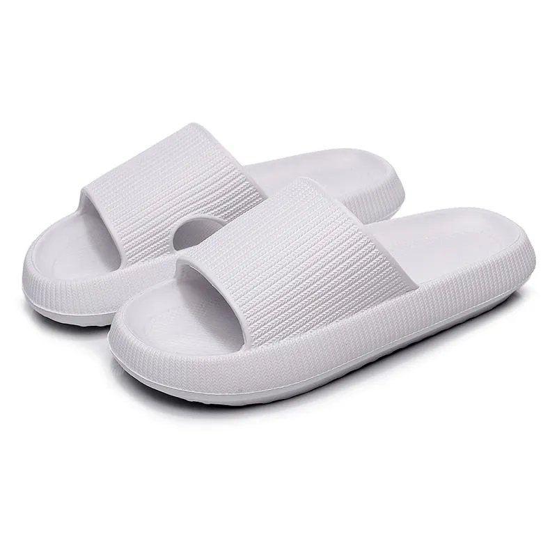 Hnzxzm Women Thick Platform Slippers Indoor Bathroom Slipper Soft Eva Anti-Slip Couples Home Floor Slides Ladies Summer Shoes