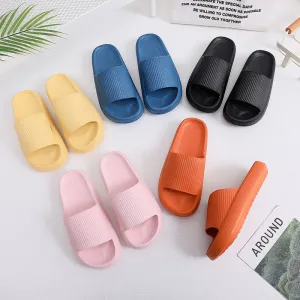 Hnzxzm Women Thick Platform Slippers Indoor Bathroom Slipper Soft Eva Anti-Slip Couples Home Floor Slides Ladies Summer Shoes
