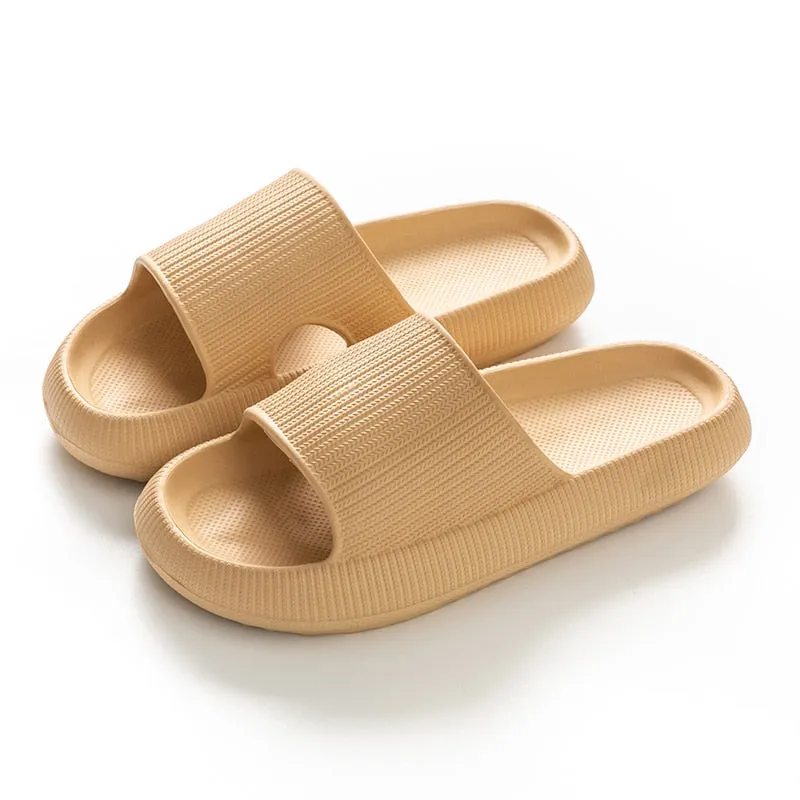 Hnzxzm Women Thick Platform Slippers Indoor Bathroom Slipper Soft Eva Anti-Slip Couples Home Floor Slides Ladies Summer Shoes