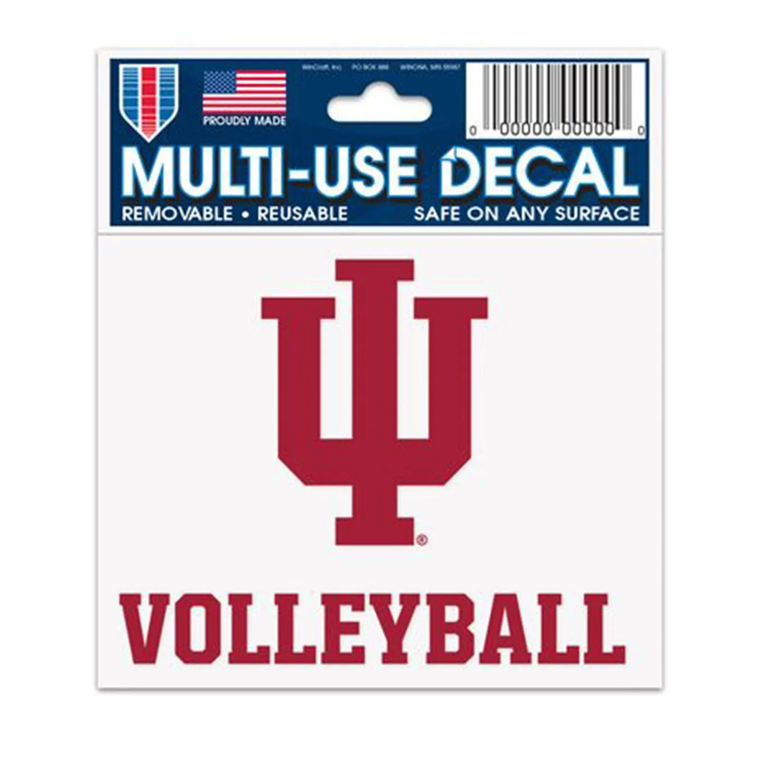 Indiana Hoosiers 3" x 4" Volleyball Decal