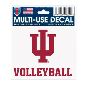 Indiana Hoosiers 3" x 4" Volleyball Decal