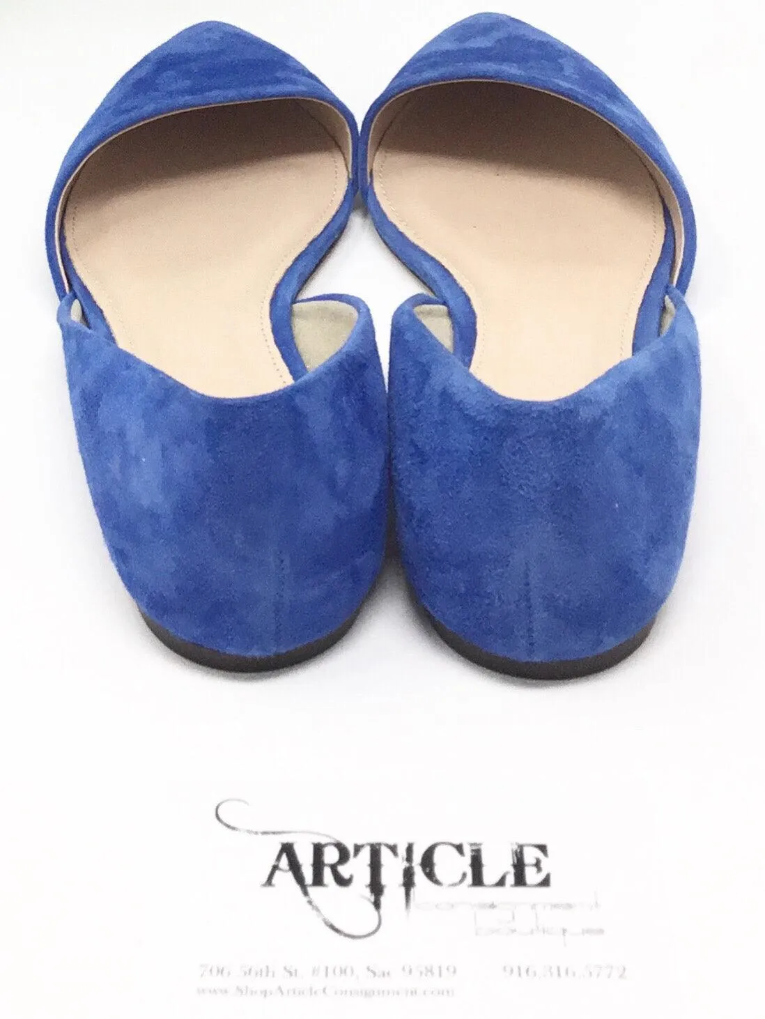 J Crew 6.5 Blue Suede Flats