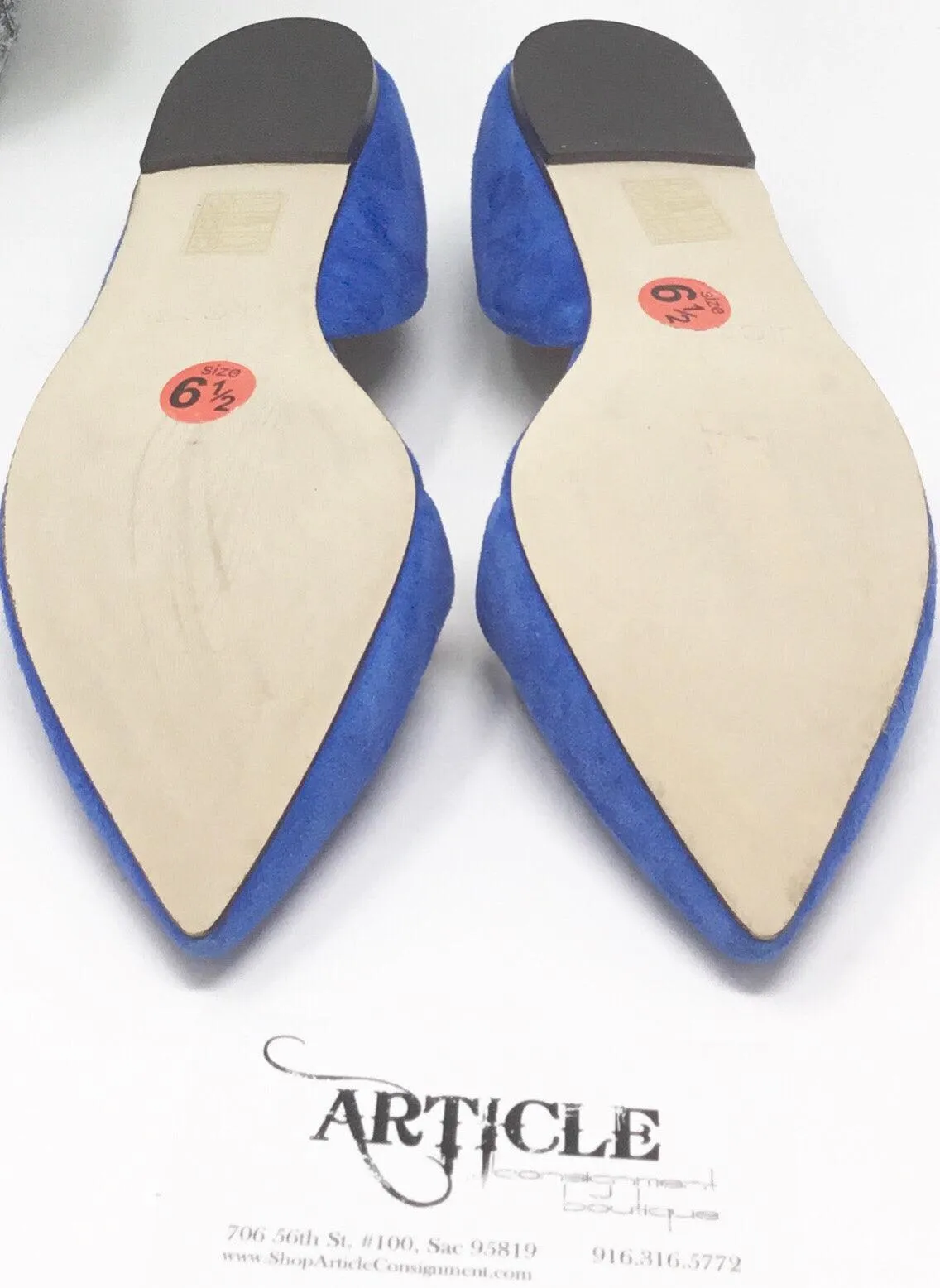 J Crew 6.5 Blue Suede Flats