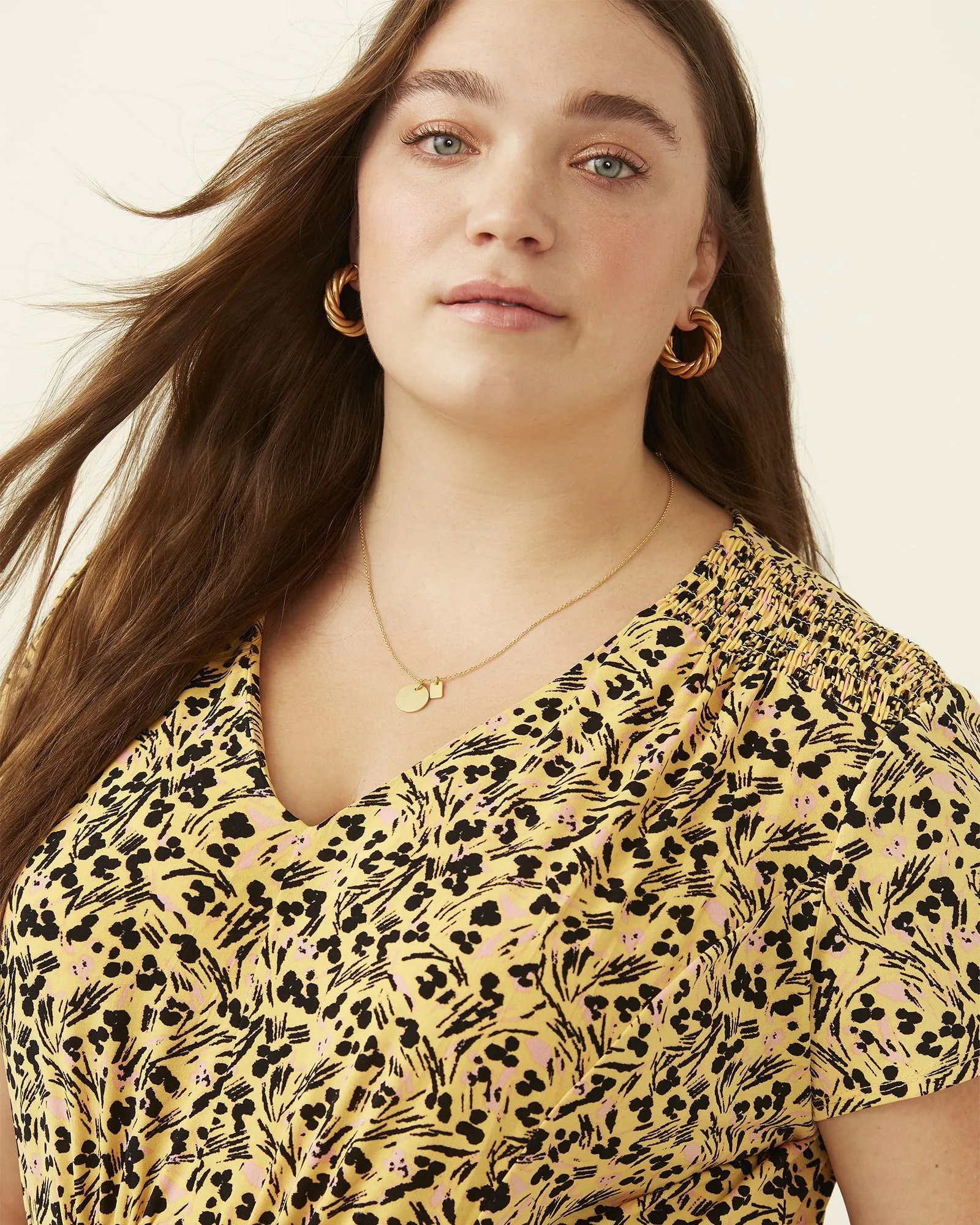 Julianne Smock Waist Midi Dress | Yellow