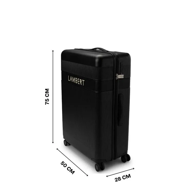 Lambert The Aspen - Black Check-In Suitcase