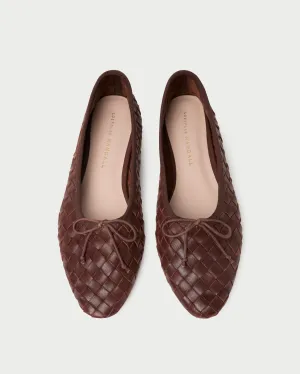 Landry Chocolate Woven Ballet Flat