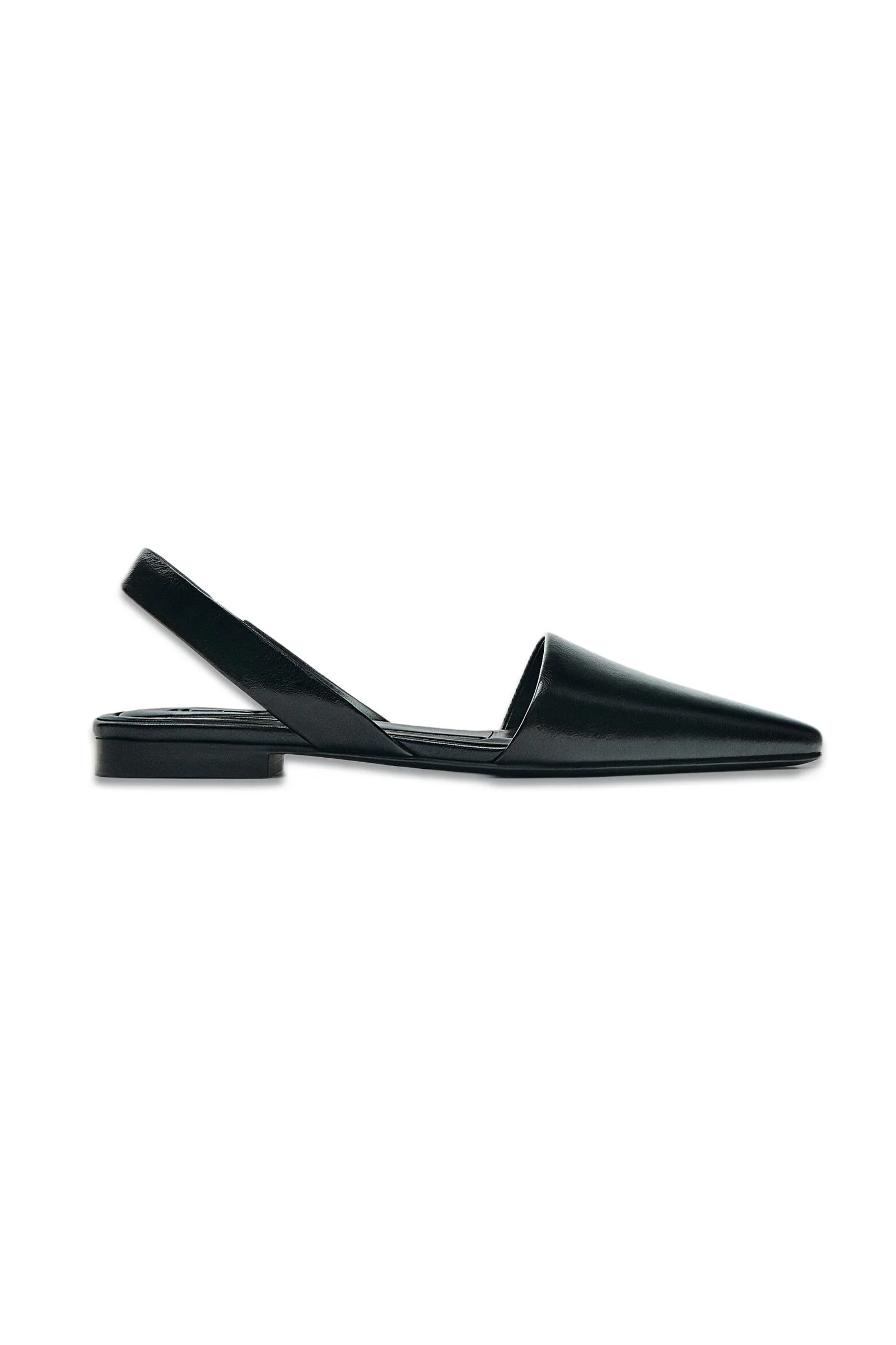 Leather Slingback Ballet Flats