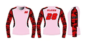 Long Sleeve COMPRESSION Volleyball Jersey Size Samples