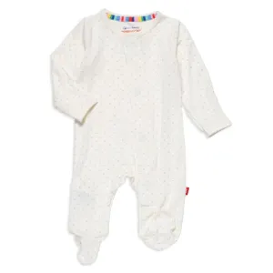 Magnetic Footie | Pin Dot Cream