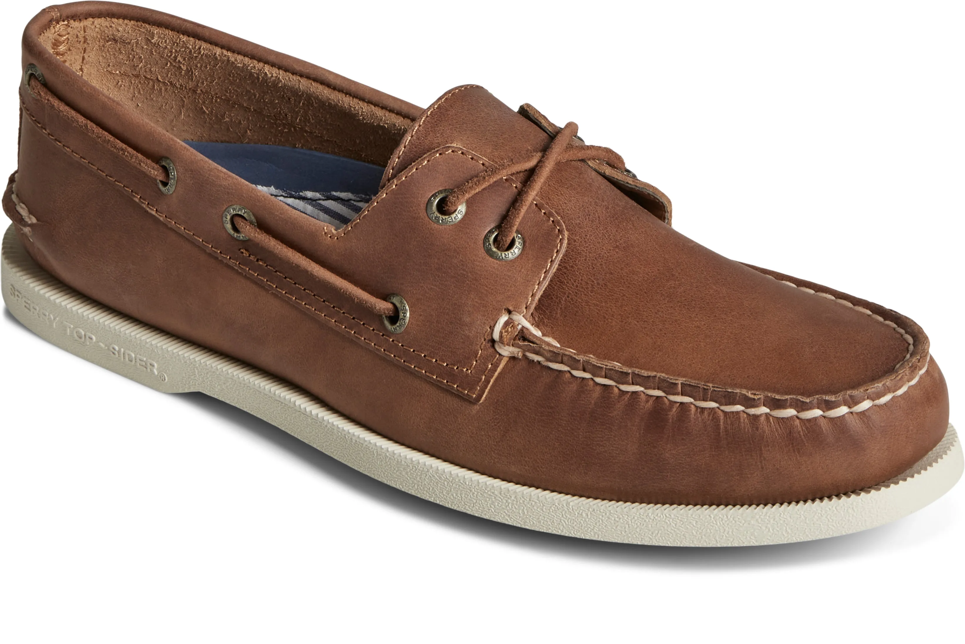 Men's A/O 2-Eye Cross Lace Leather Wide - Tan