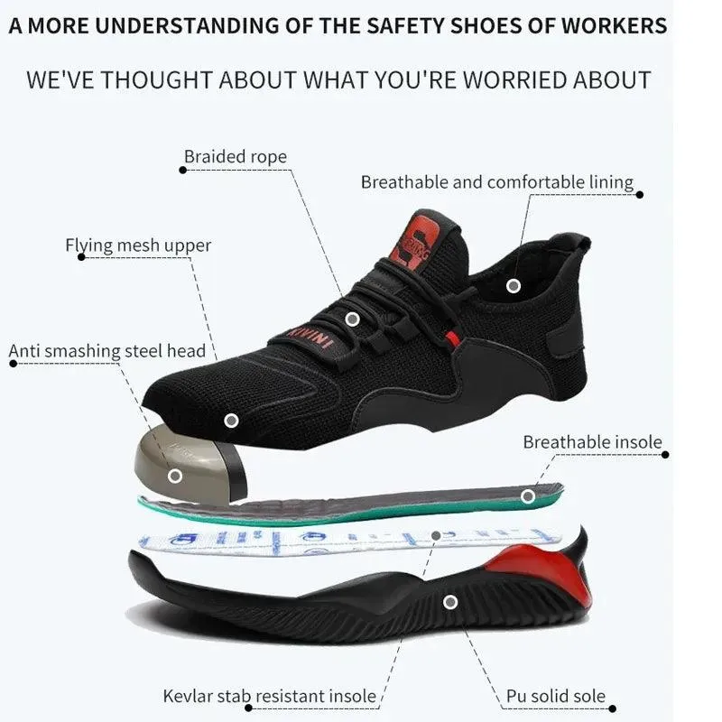 Men's Casual Shoes MCSPTY05 Outdoor Anti-Smashing Safety Sneakers