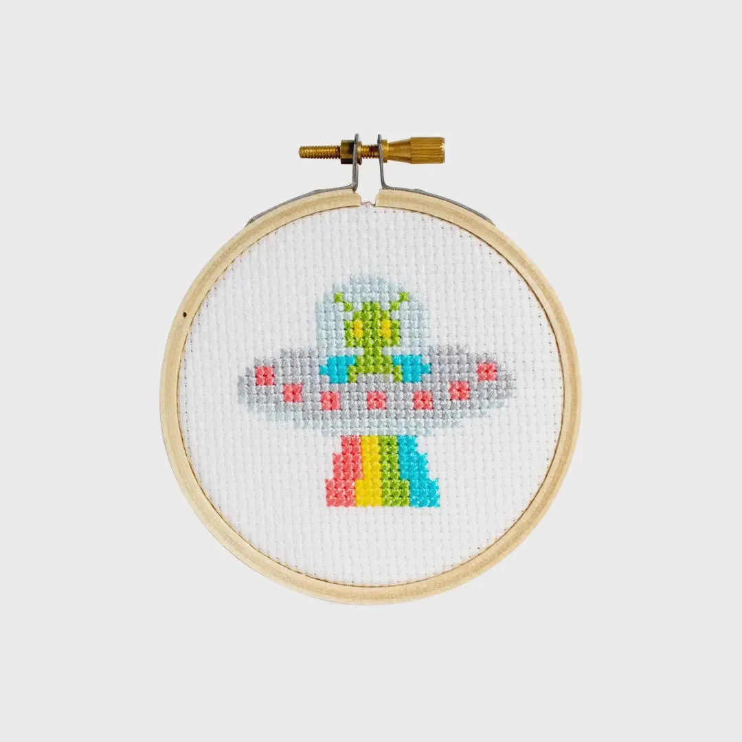 Mini UFO Counted Cross Stitch Kit