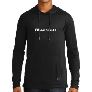 New Era Tri-Blend Performance Pullover Hoodie Tee- Volleyball Head