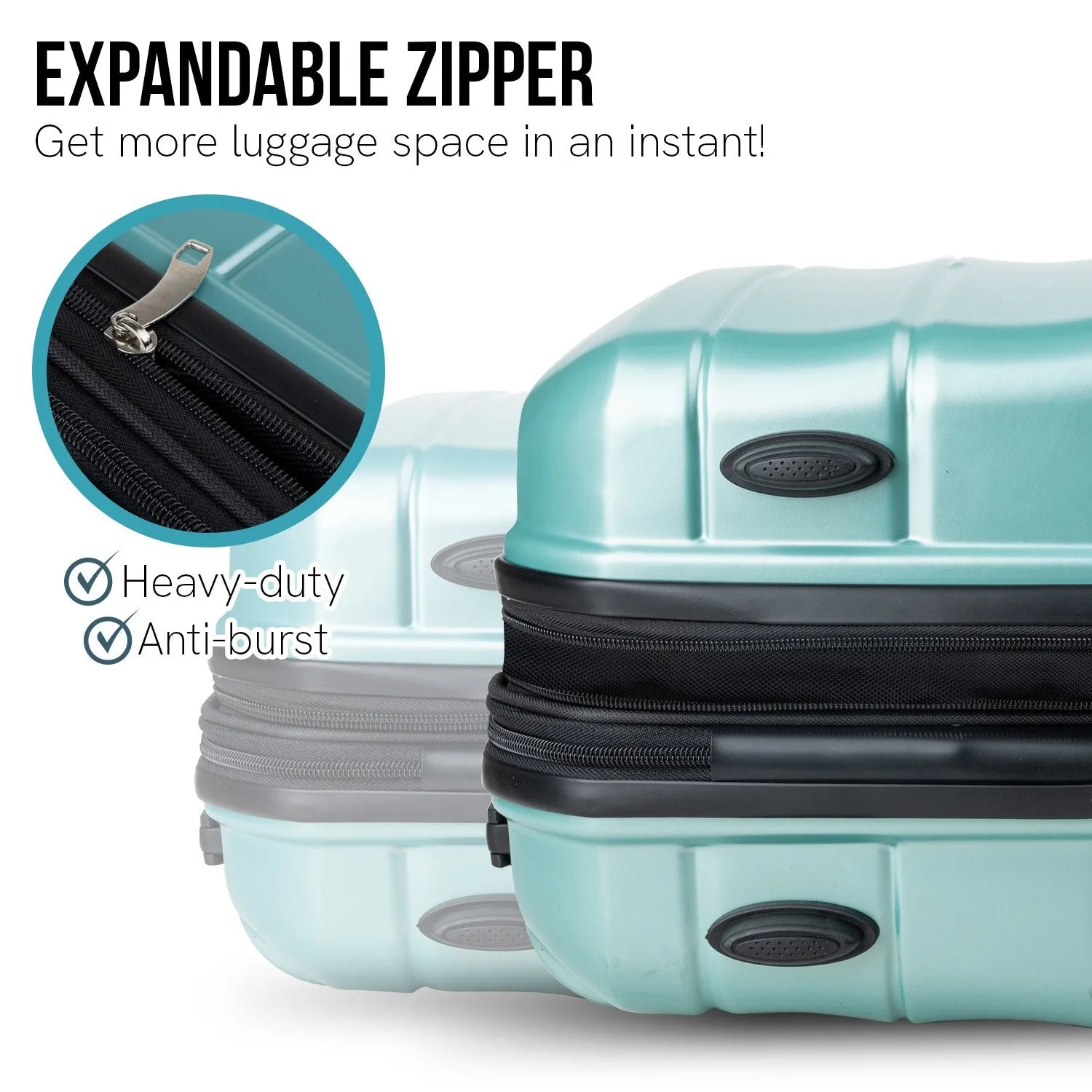 Olympus Artemis 24" Hard Shell Suitcase ABS PC (Electric Teal)