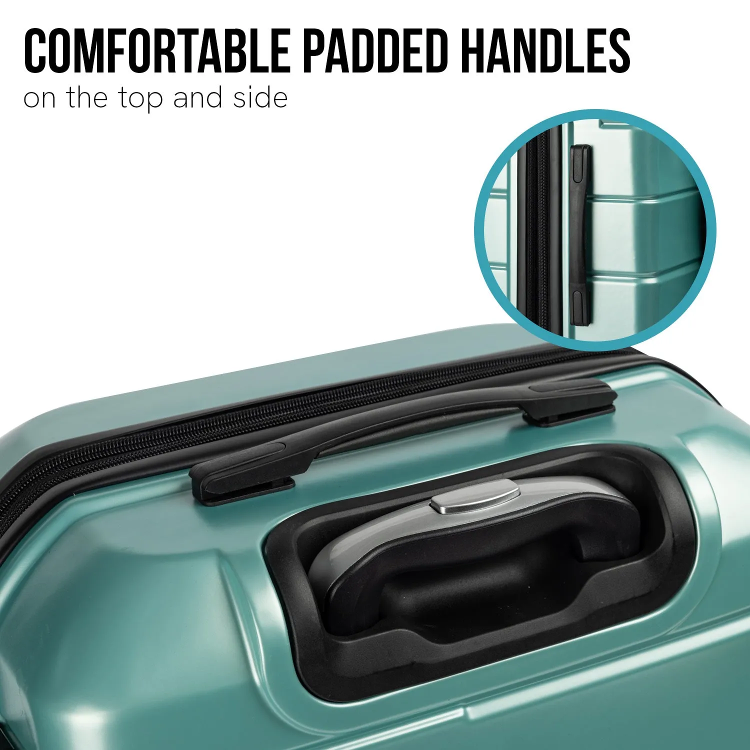 Olympus Artemis 24" Hard Shell Suitcase ABS PC (Electric Teal)