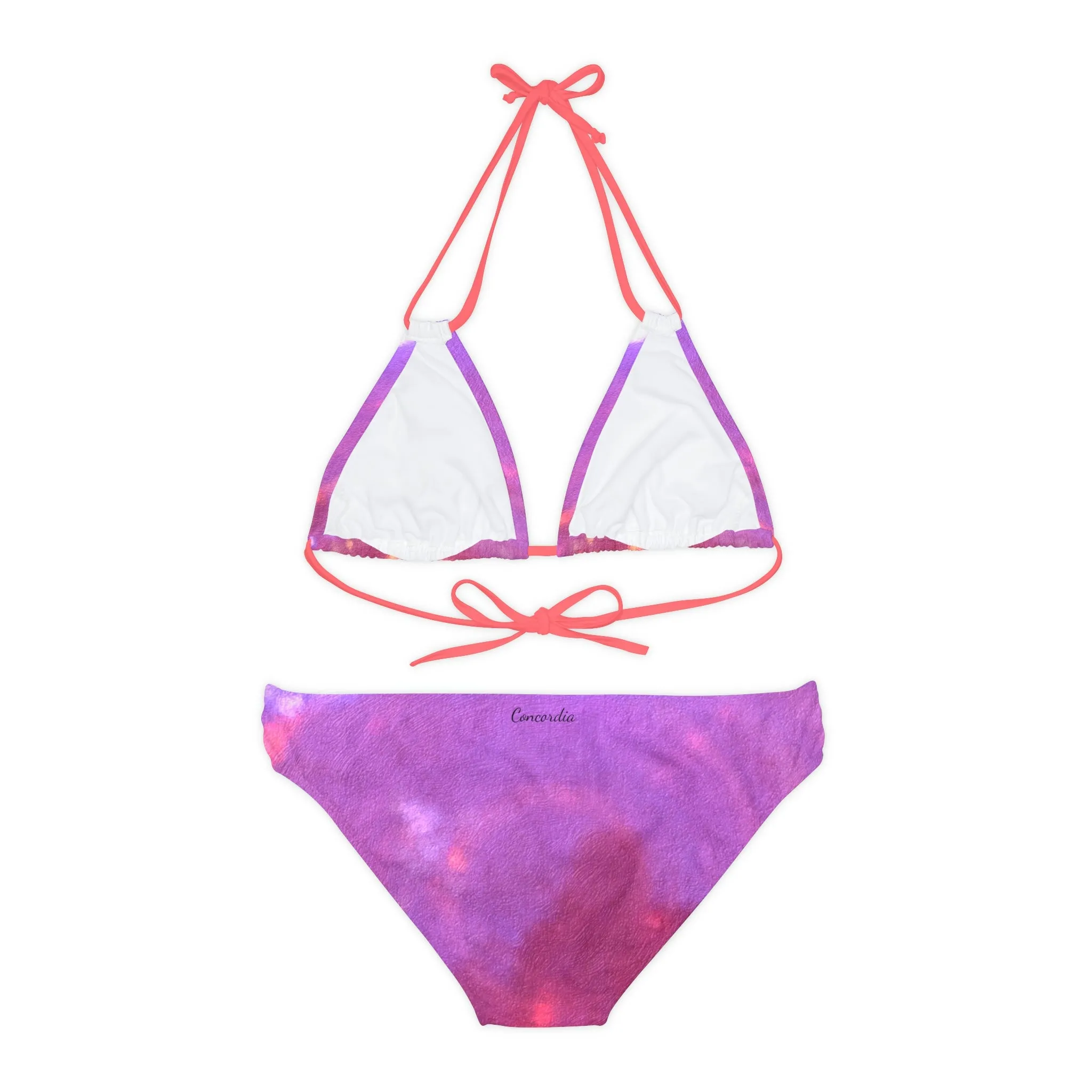 Pink - Strappy Bikini Set