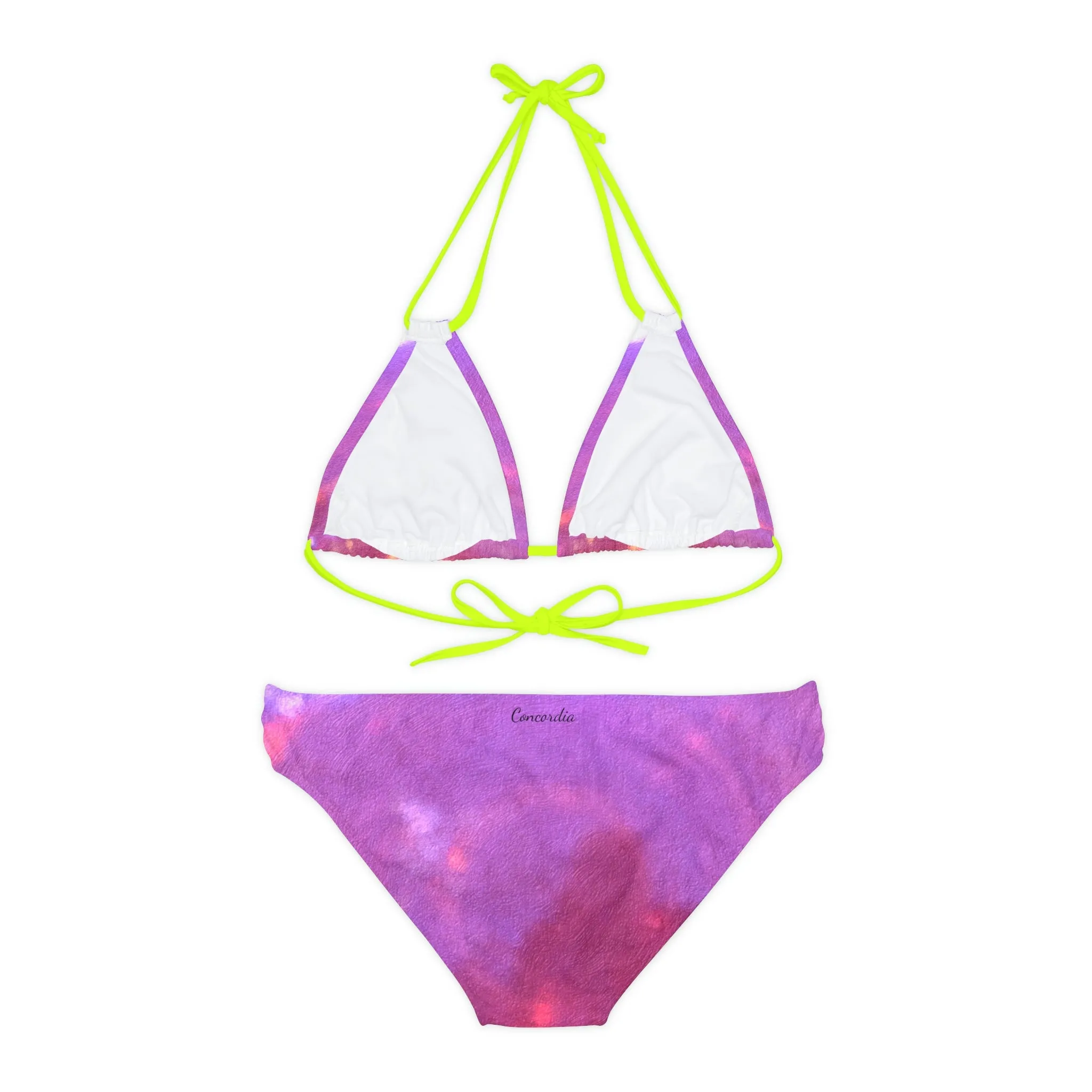 Pink - Strappy Bikini Set